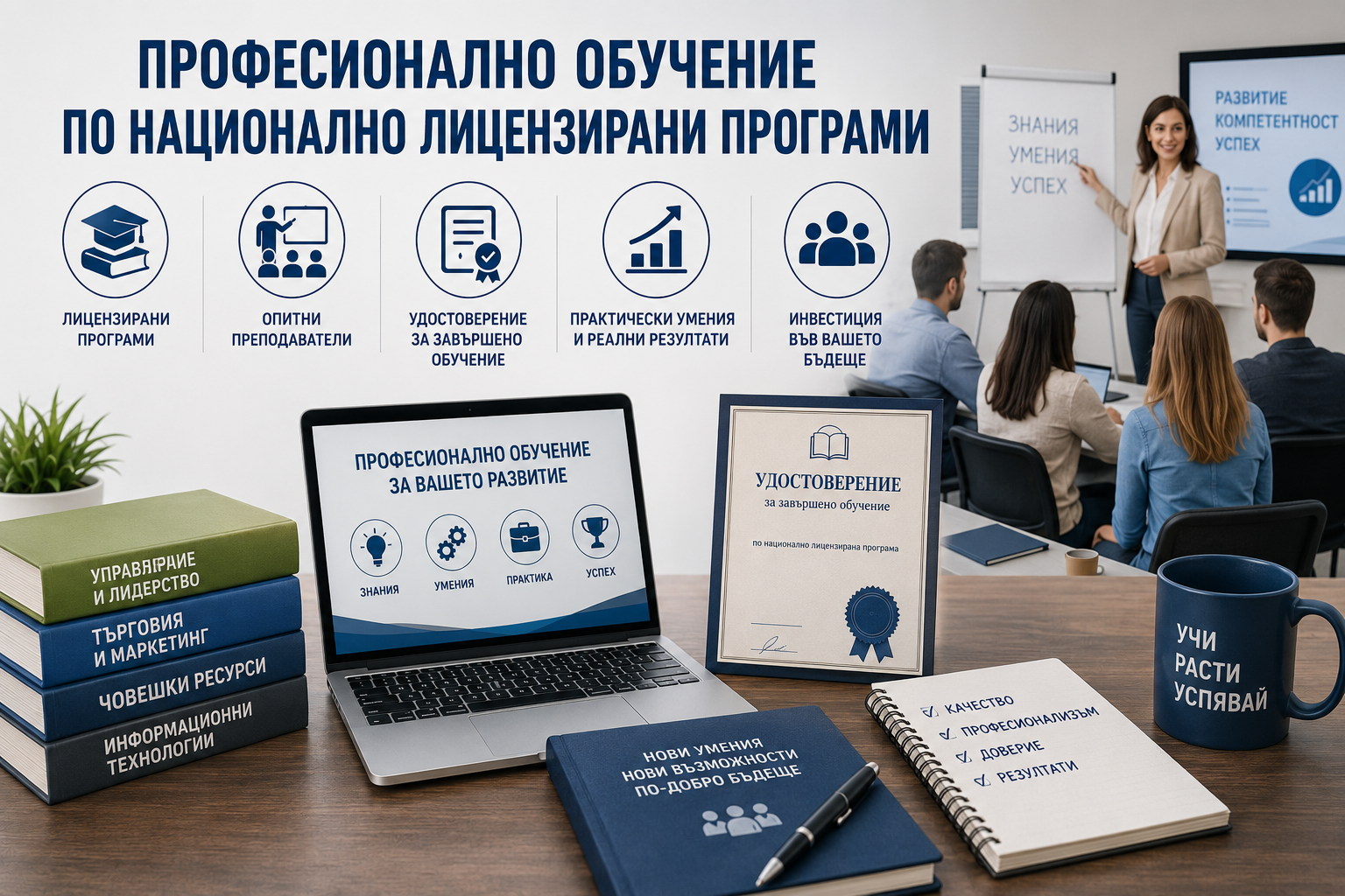 Професионално обучение по национално лицензирани програми; ЗБУТ и OHSAS-18001 Професионално обучение по национално лицензирани програми; ЗБУТ и OHSAS-18001